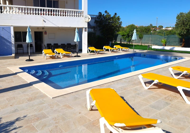 The pool terrace