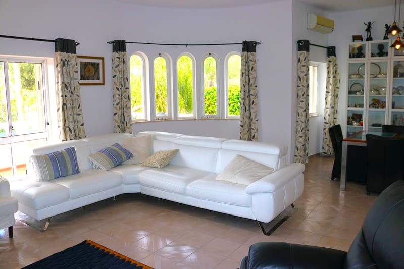 Lounge with white sofas