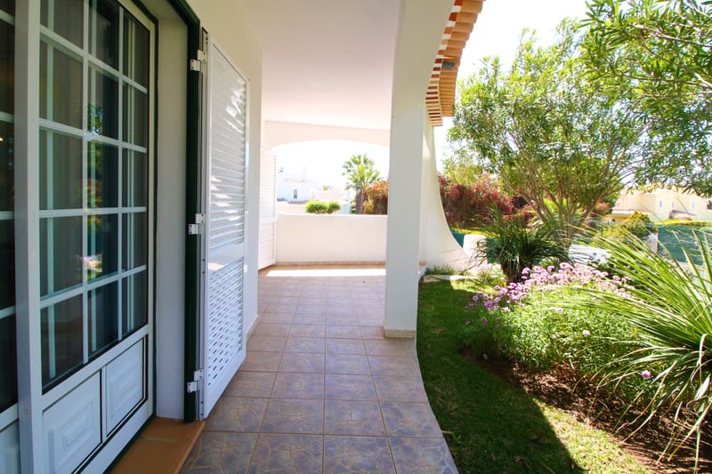 Covered terrace beside the garden