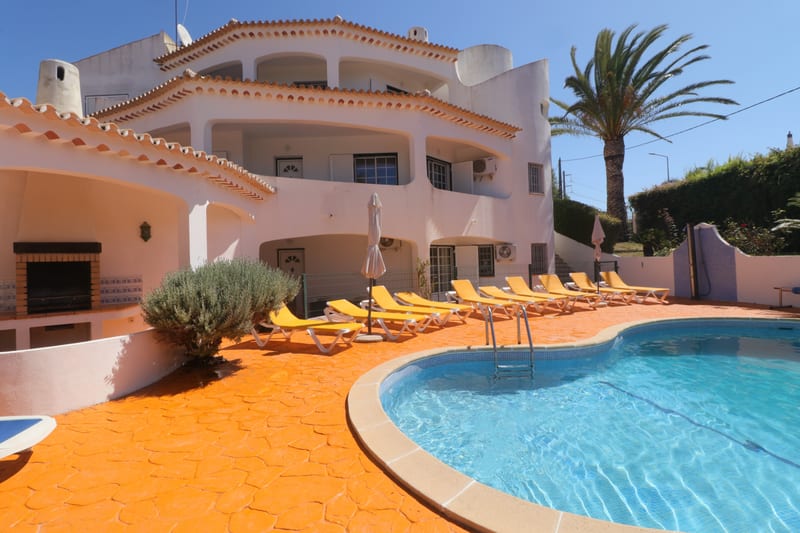 The villa and pool terrace